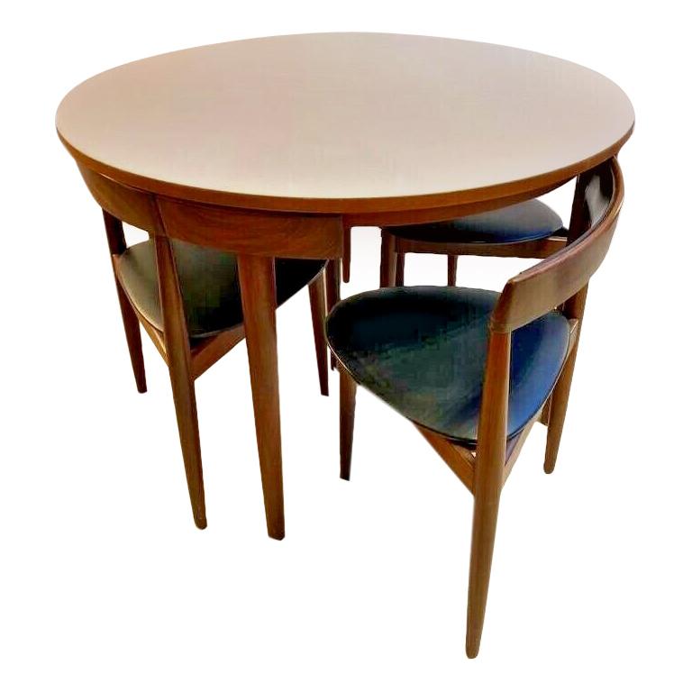 Vintage Danish 4 Chair Dining Set 'Roundette' Hans Olsen for Frem Røjle
