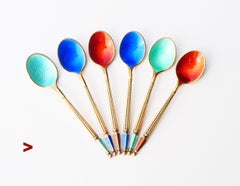 Cucharas de helado danesas vintage A. MichelsenSet de plata de ley 925 maciza / 42gr