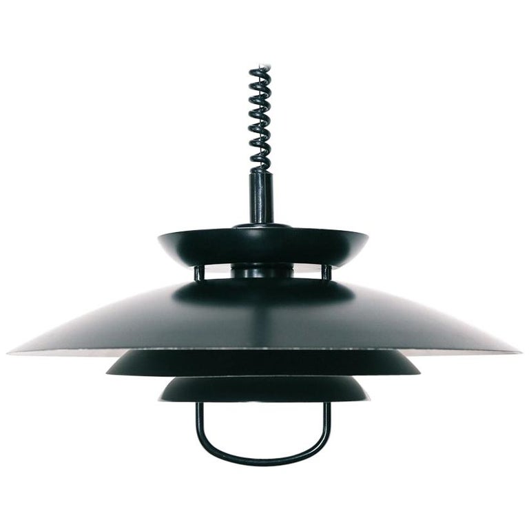 Vintage Danish Adjustable Pull Down Pendant Lamp For Sale At 1stdibs