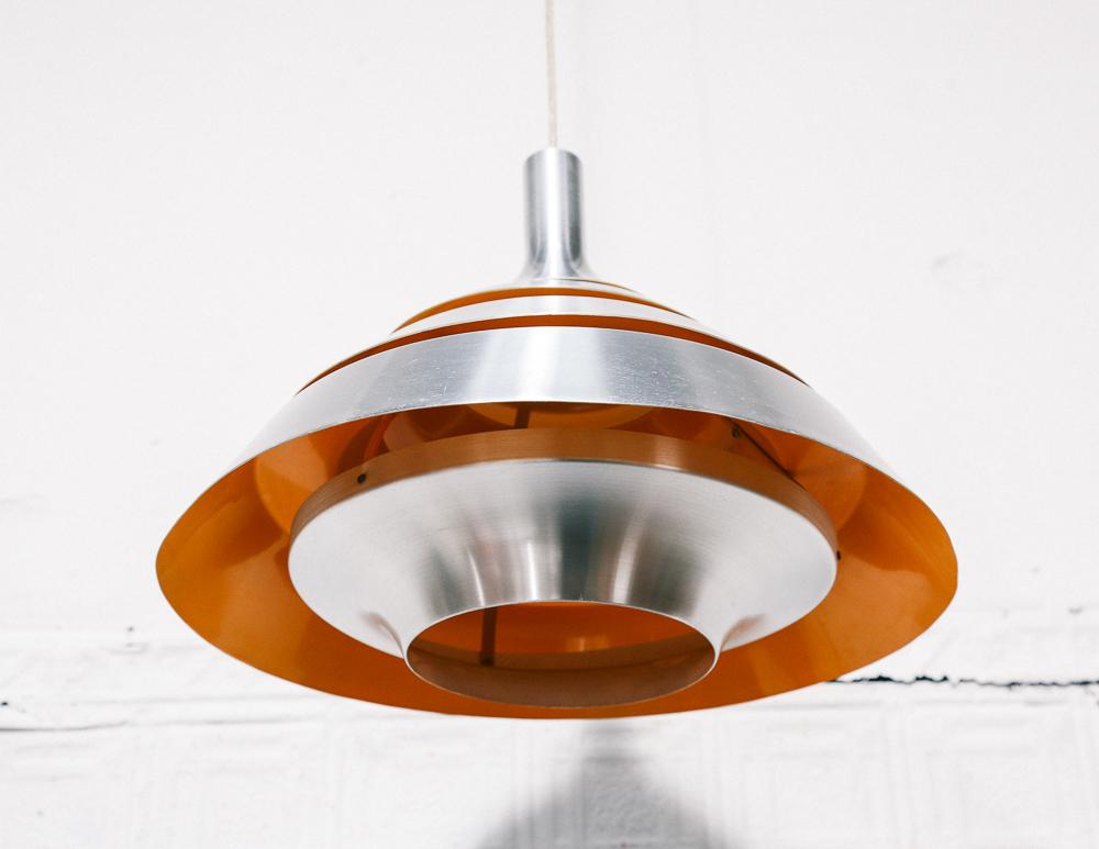 Vintage Danish Aluminum Pendant Lamp by Dana 1