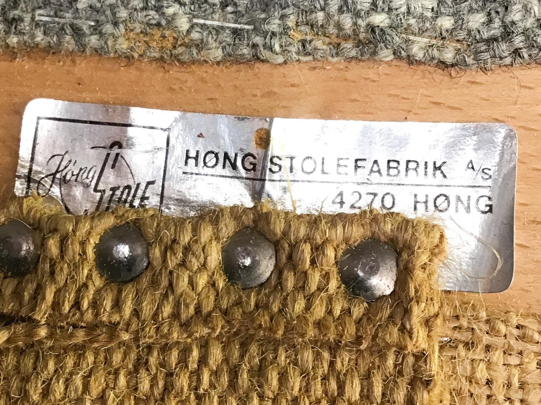 Vintage Danish Armchair in Teak and Wool by Erik Kierkegaard for Høng, 1960s 11