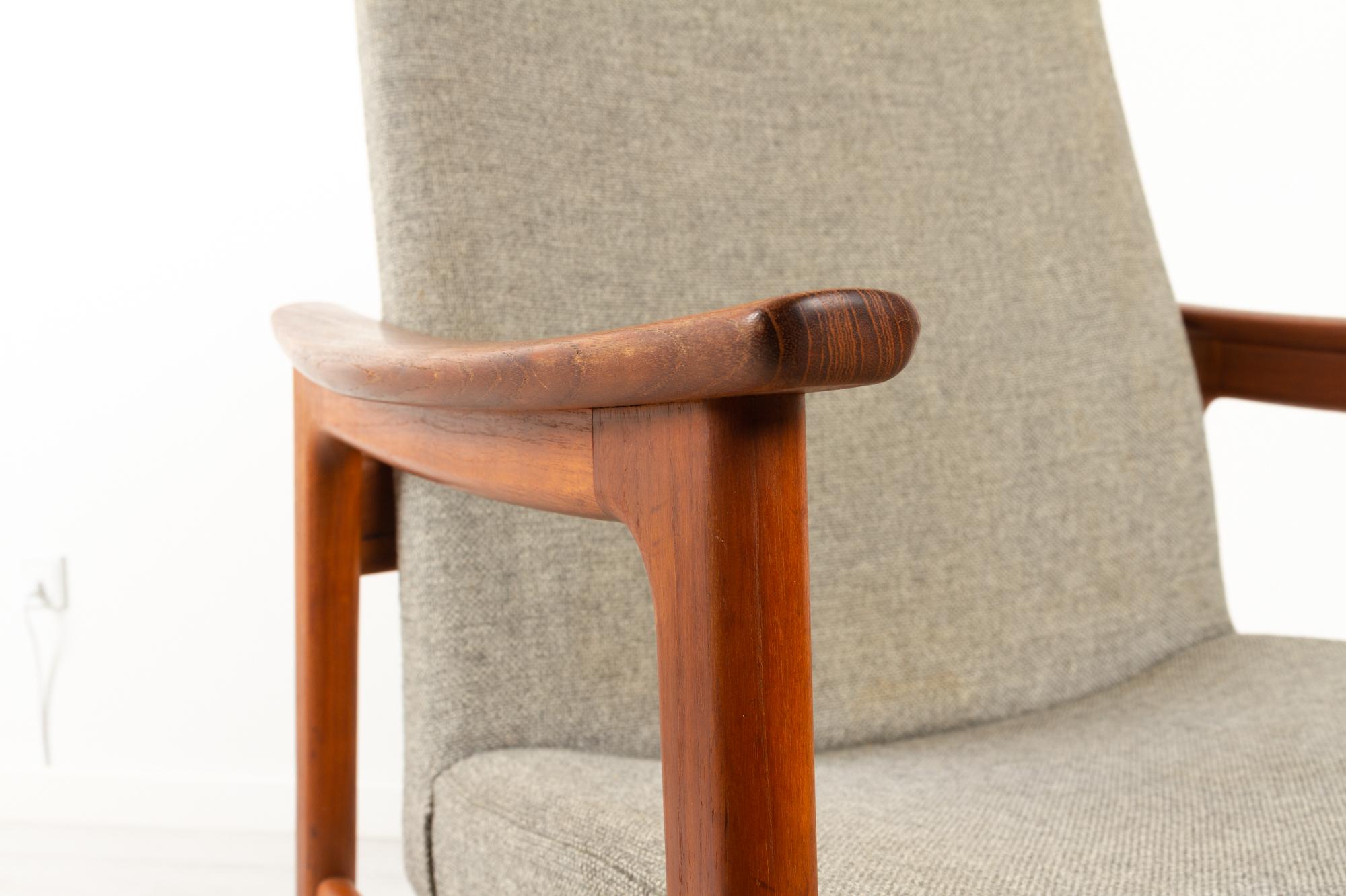 Vintage Danish Armchair in Teak by Erik Kierkegaard for Høng, 1960s 4