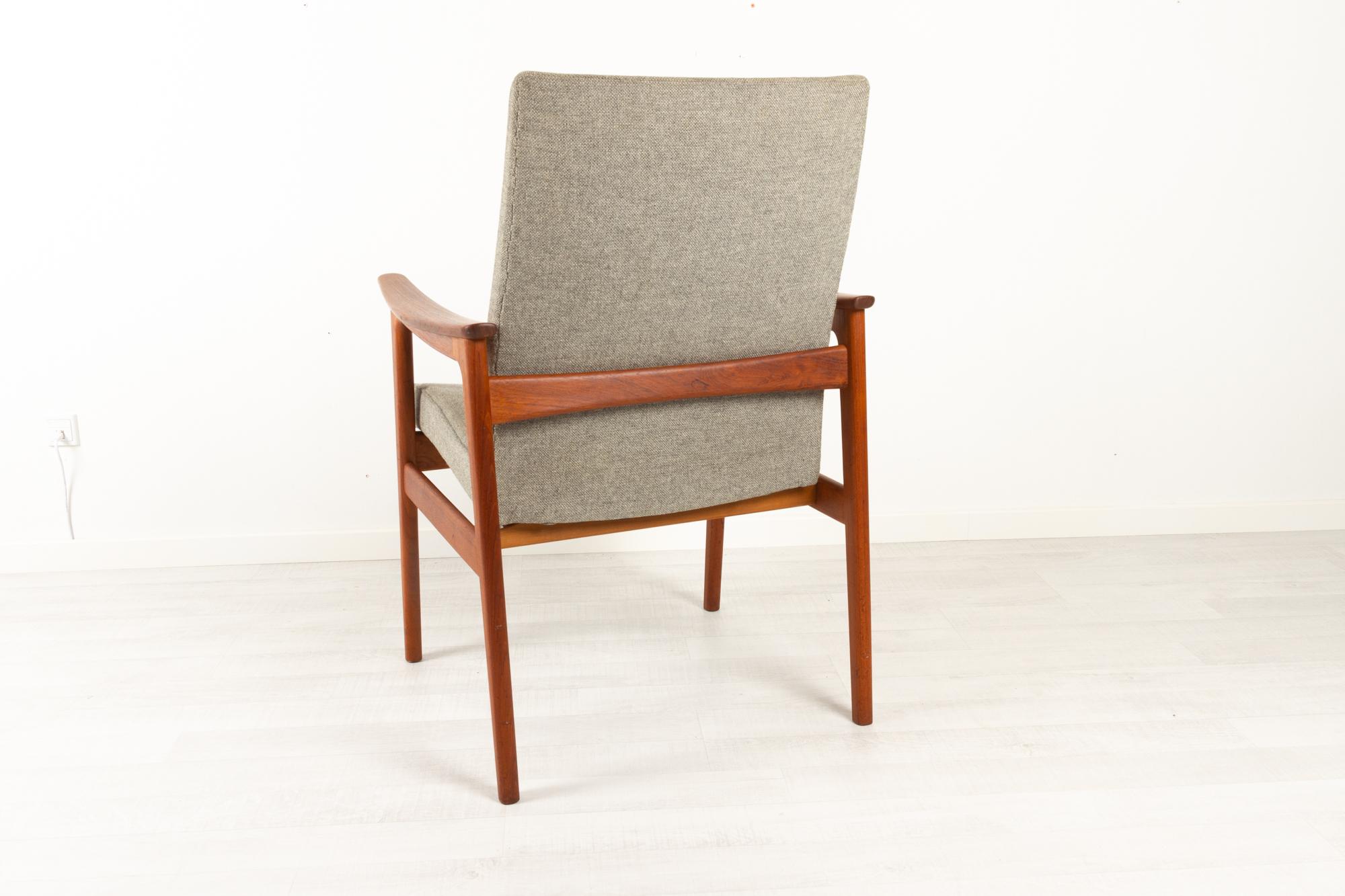 Mid-20th Century Vintage Danish Armchair in Teak by Erik Kierkegaard for Høng, 1960s