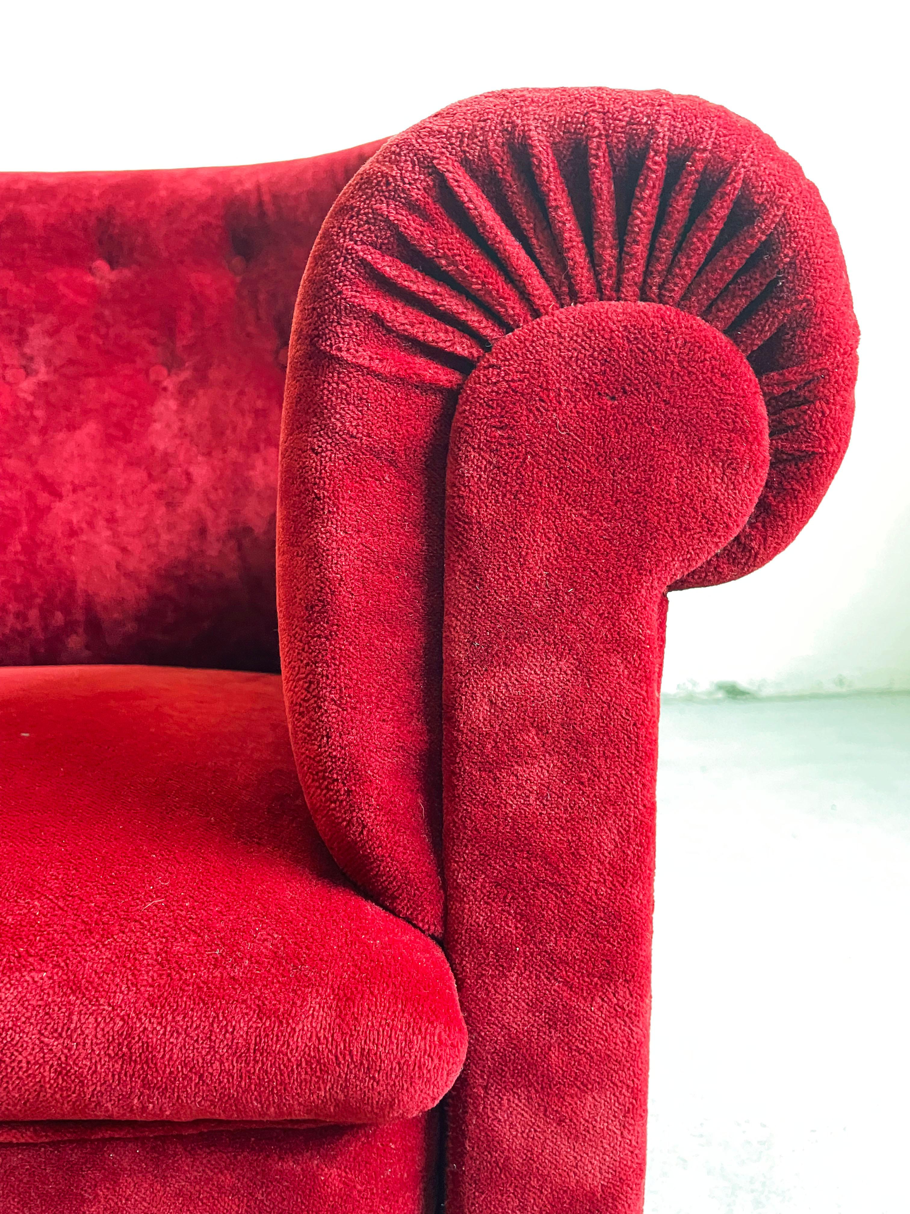 Vintage Danish Armchair in Velour, Great original condition, 1950's For Sale 1