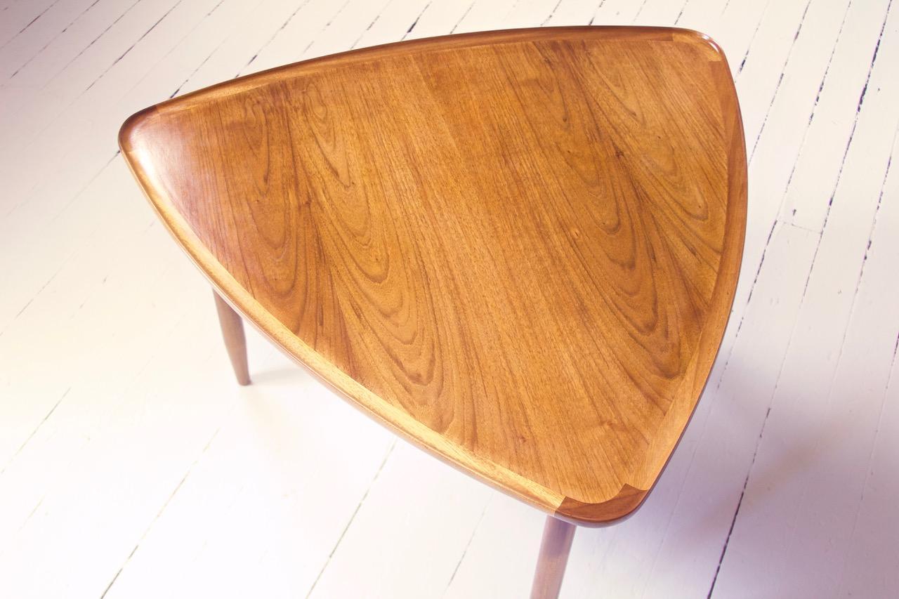 Woodwork Vintage Danish Arne Hovmand-Olsen Reuleaux Triangle Side Table in Teak, 1960s