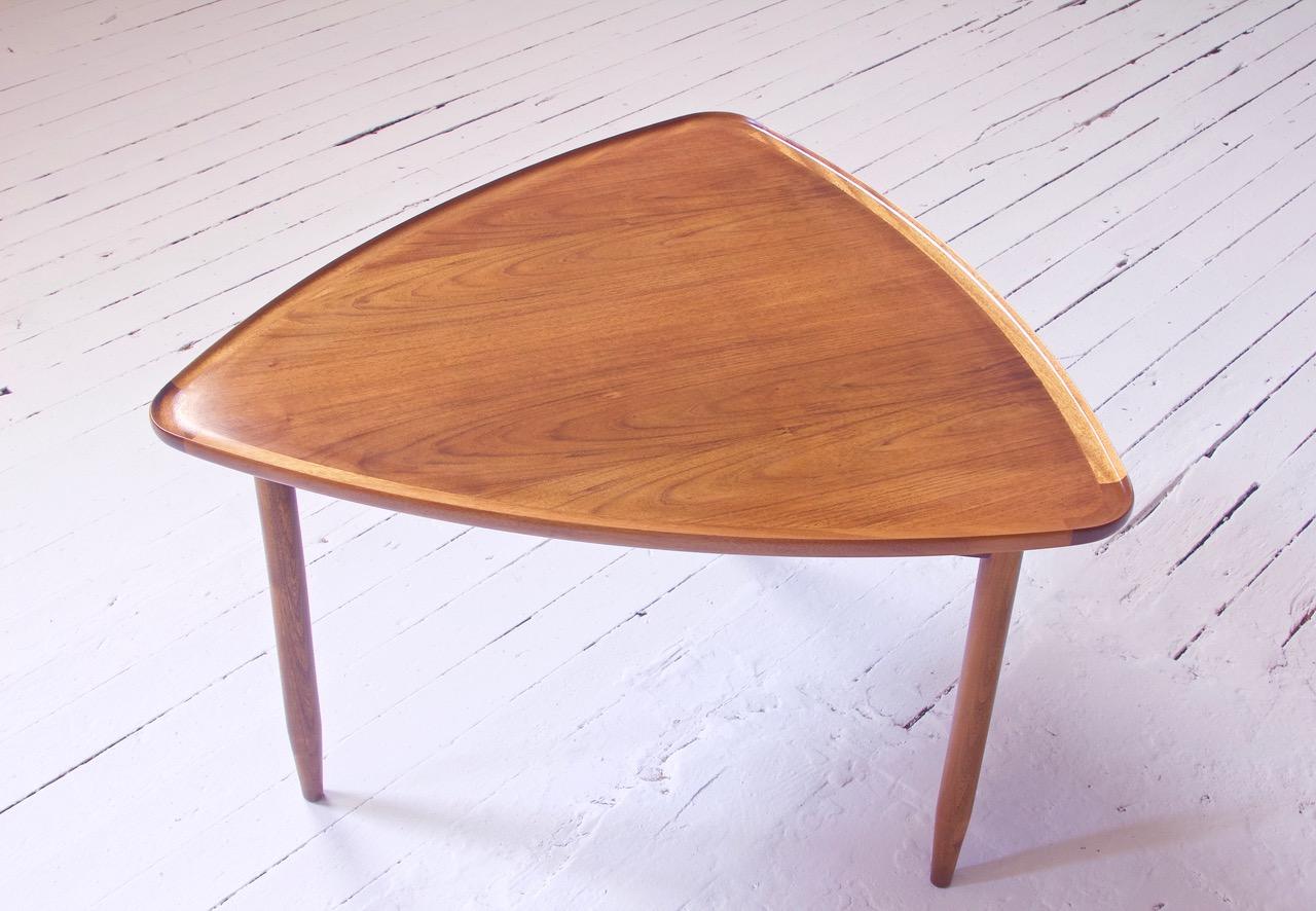 Vintage Danish Arne Hovmand-Olsen Reuleaux Triangle Side Table in Teak, 1960s 2