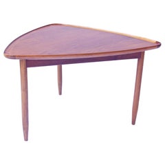 Vintage Danish Arne Hovmand-Olsen Reuleaux Triangle Side Table in Teak:: 1960s