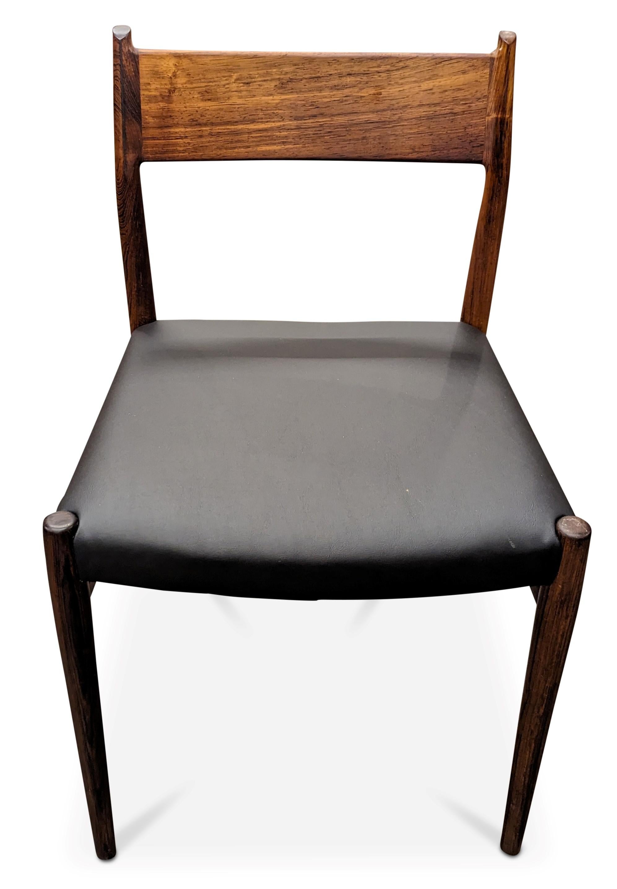 Scandinave moderne Chaise de salle à manger danoise vintage en bois de rose Arne Vodder pour Sibast Mobler - 082316