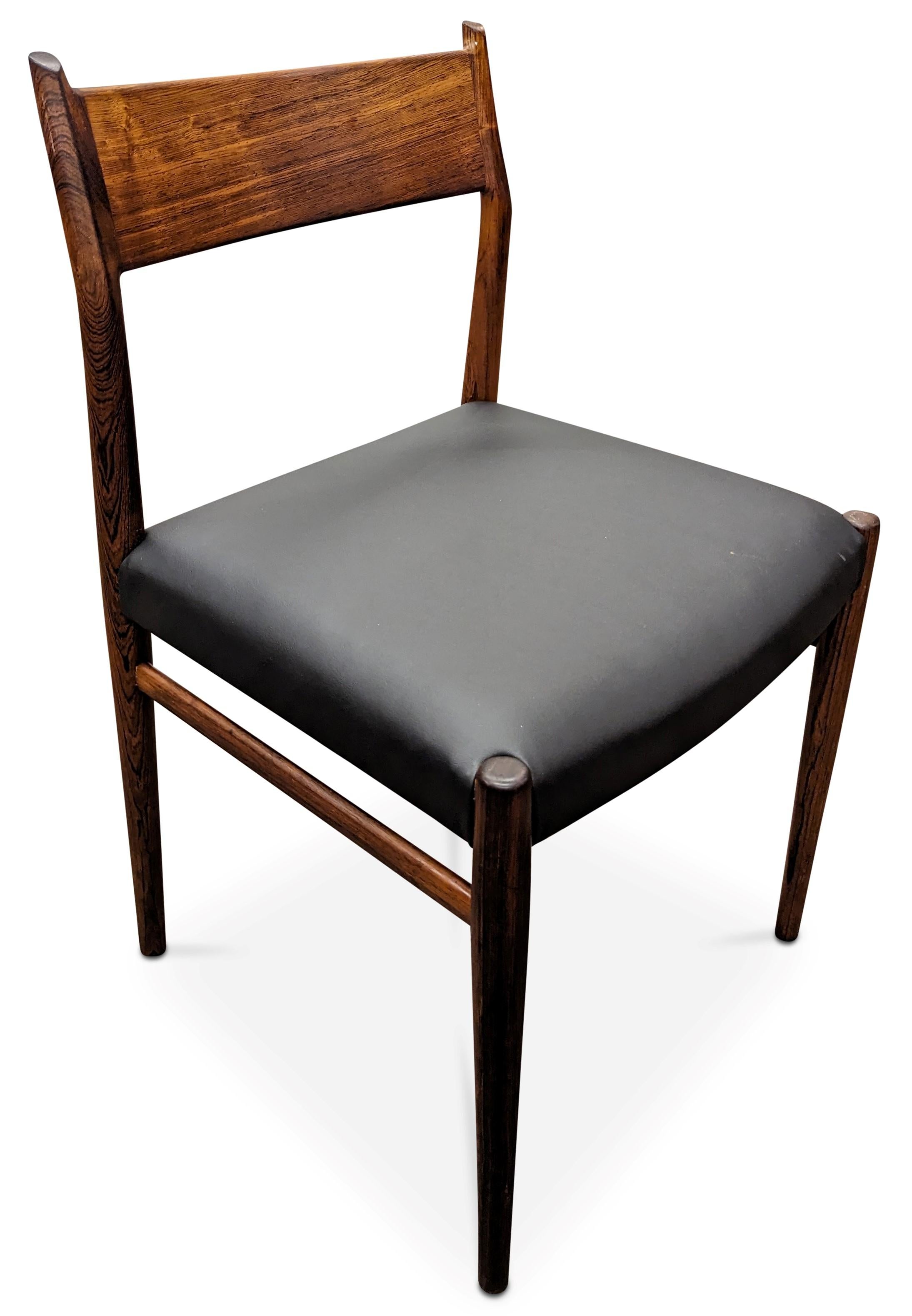 Vintage Danish Arne Vodder for Sibast Mobler Rosewood Dining Chair - 082316 In Good Condition For Sale In Jersey City, NJ
