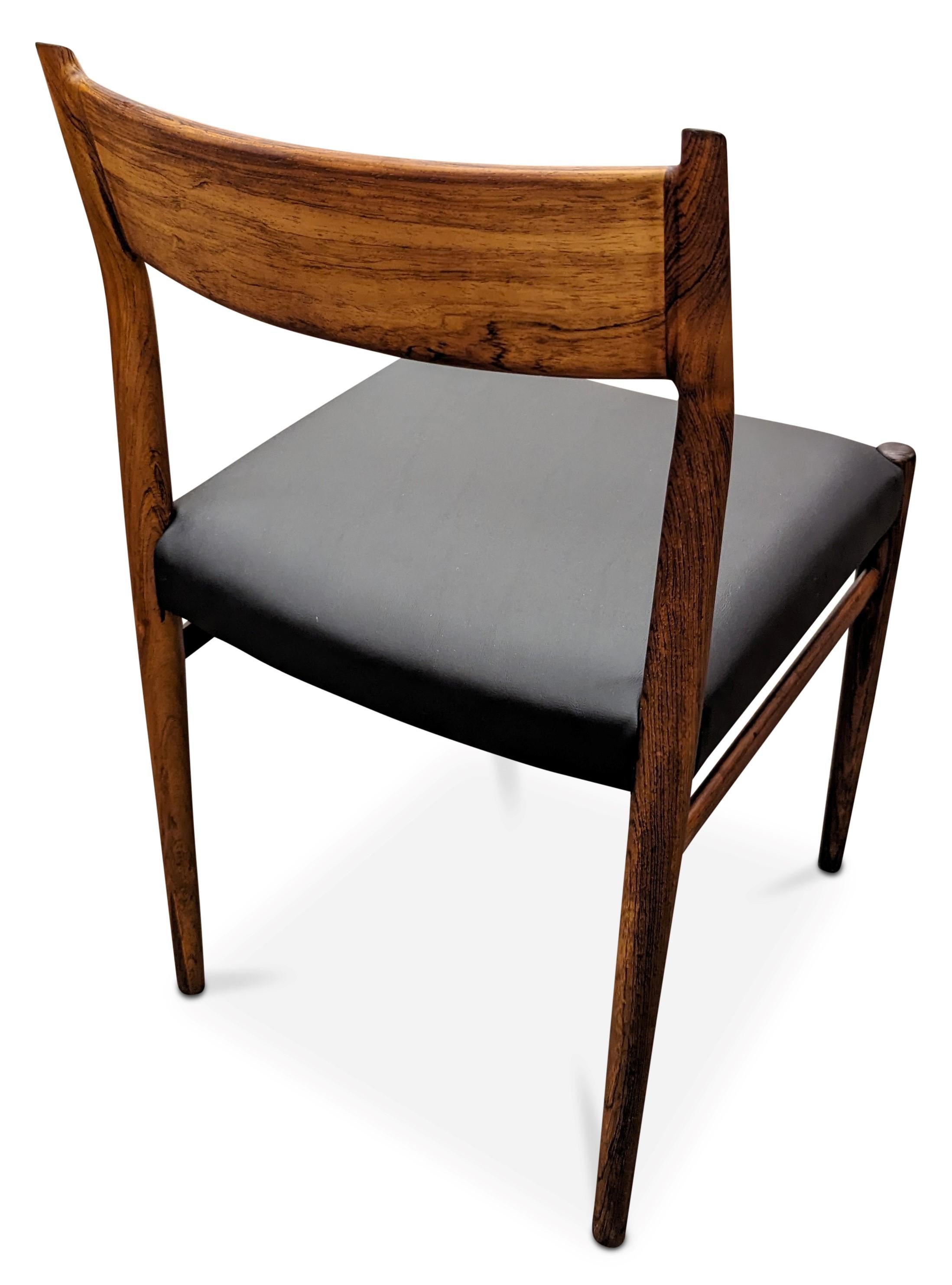 Milieu du XXe siècle Chaise de salle à manger danoise vintage en bois de rose Arne Vodder pour Sibast Mobler - 082316