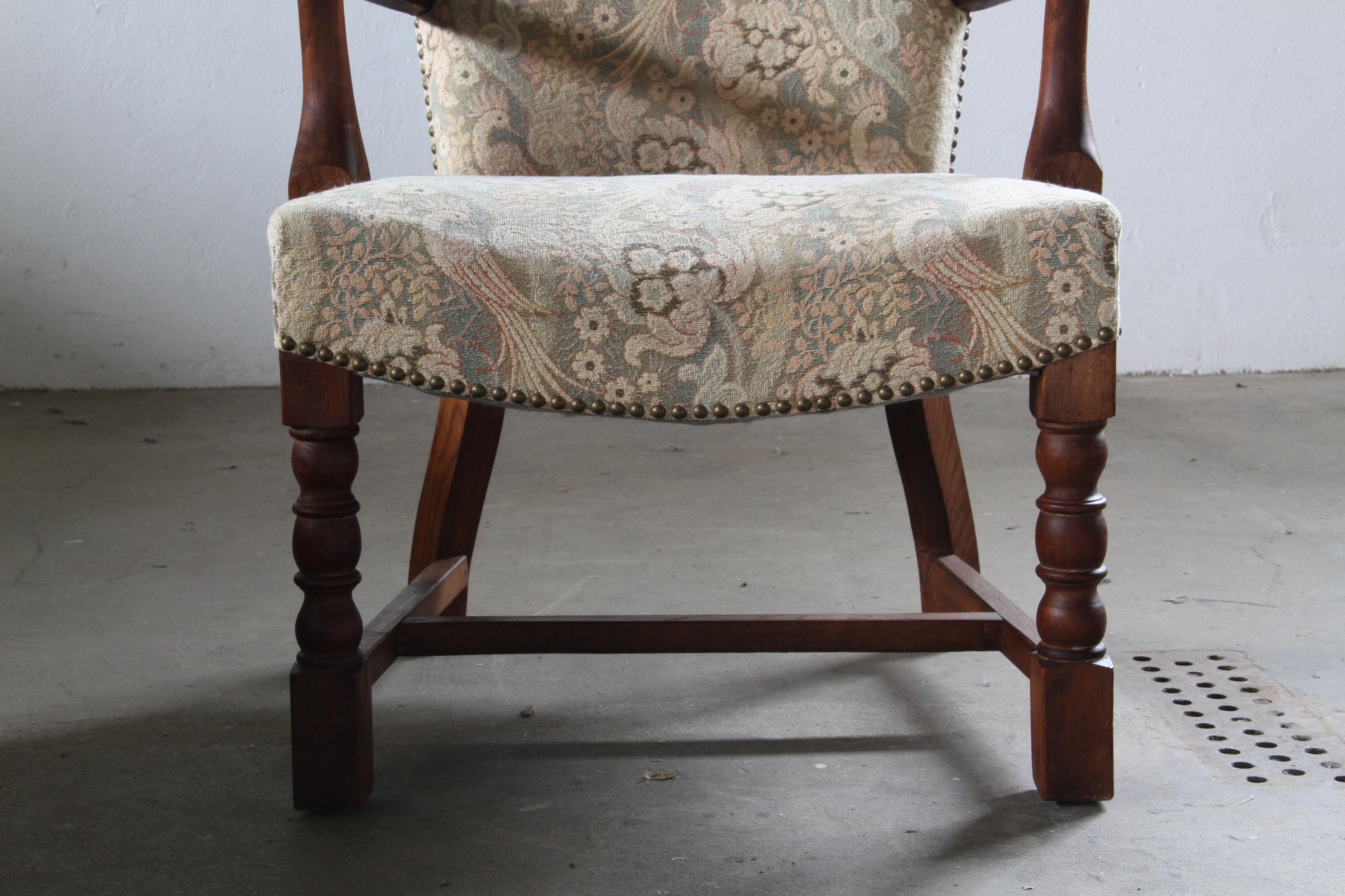 Vintage Danish Art Deco Pair of Armchairs in Massiv Eiche - 1940s im Angebot 3