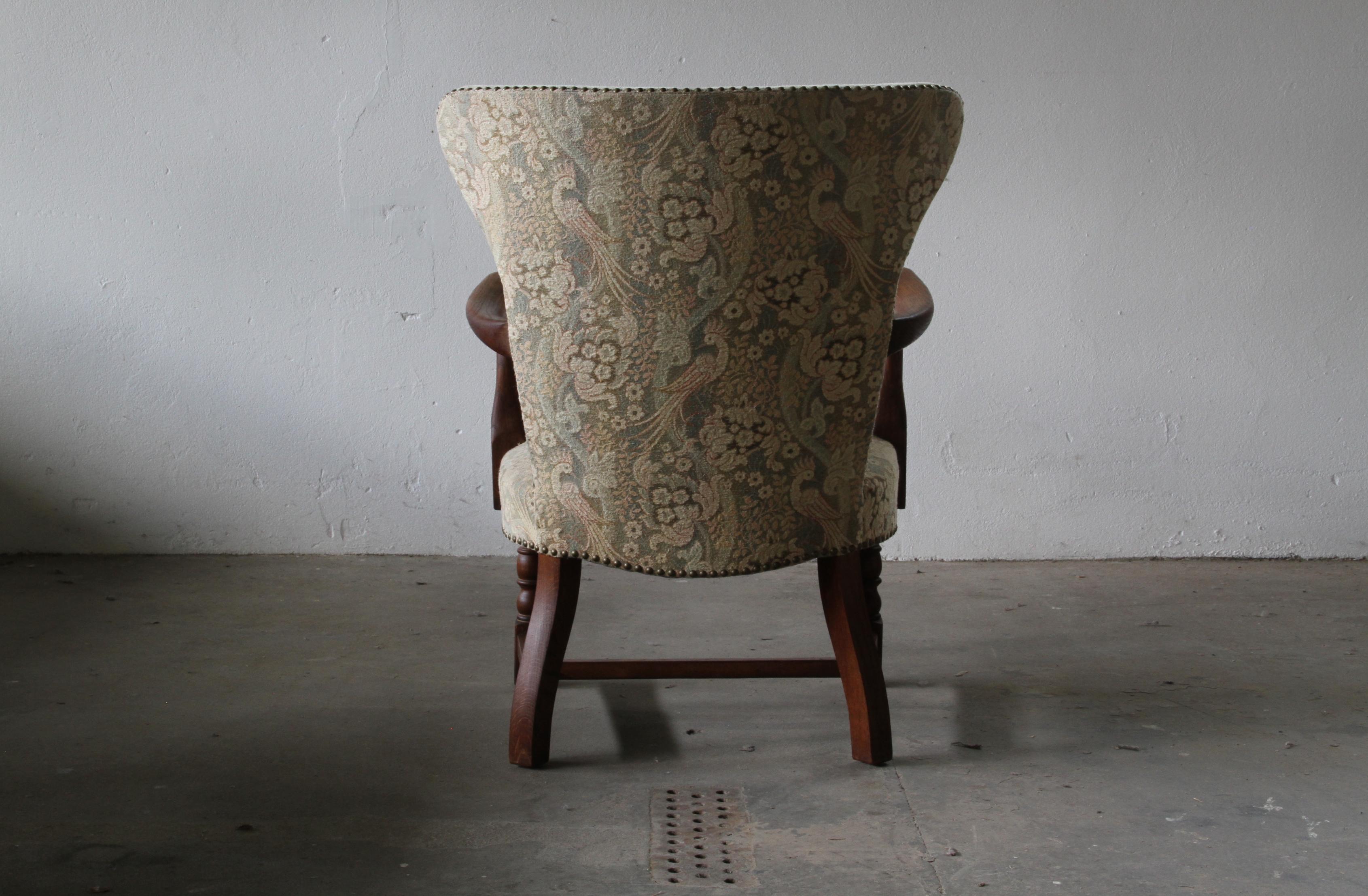 Vintage Danish Art Deco Pair of Armchairs in Massiv Eiche - 1940s im Angebot 4