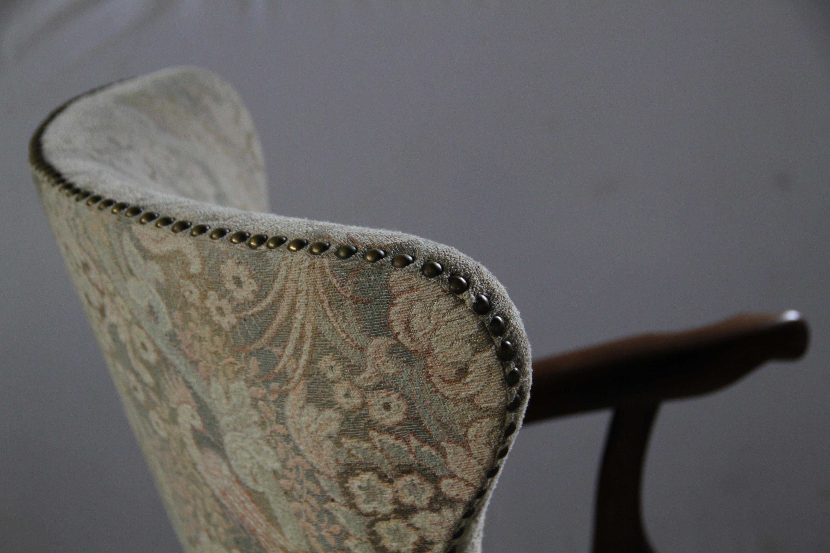 Vintage Danish Art Deco Pair of Armchairs in Massiv Eiche - 1940s im Zustand „Gut“ im Angebot in Store Heddinge, DK