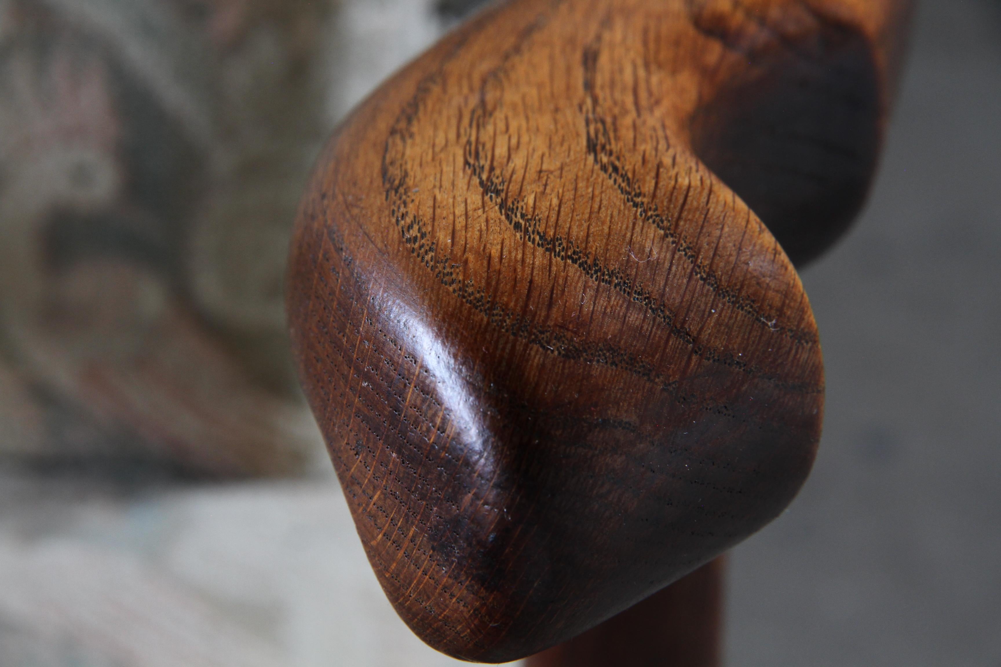 Vintage Danish Art Deco Pair of Armchairs in Massiv Eiche - 1940s (Stoff) im Angebot