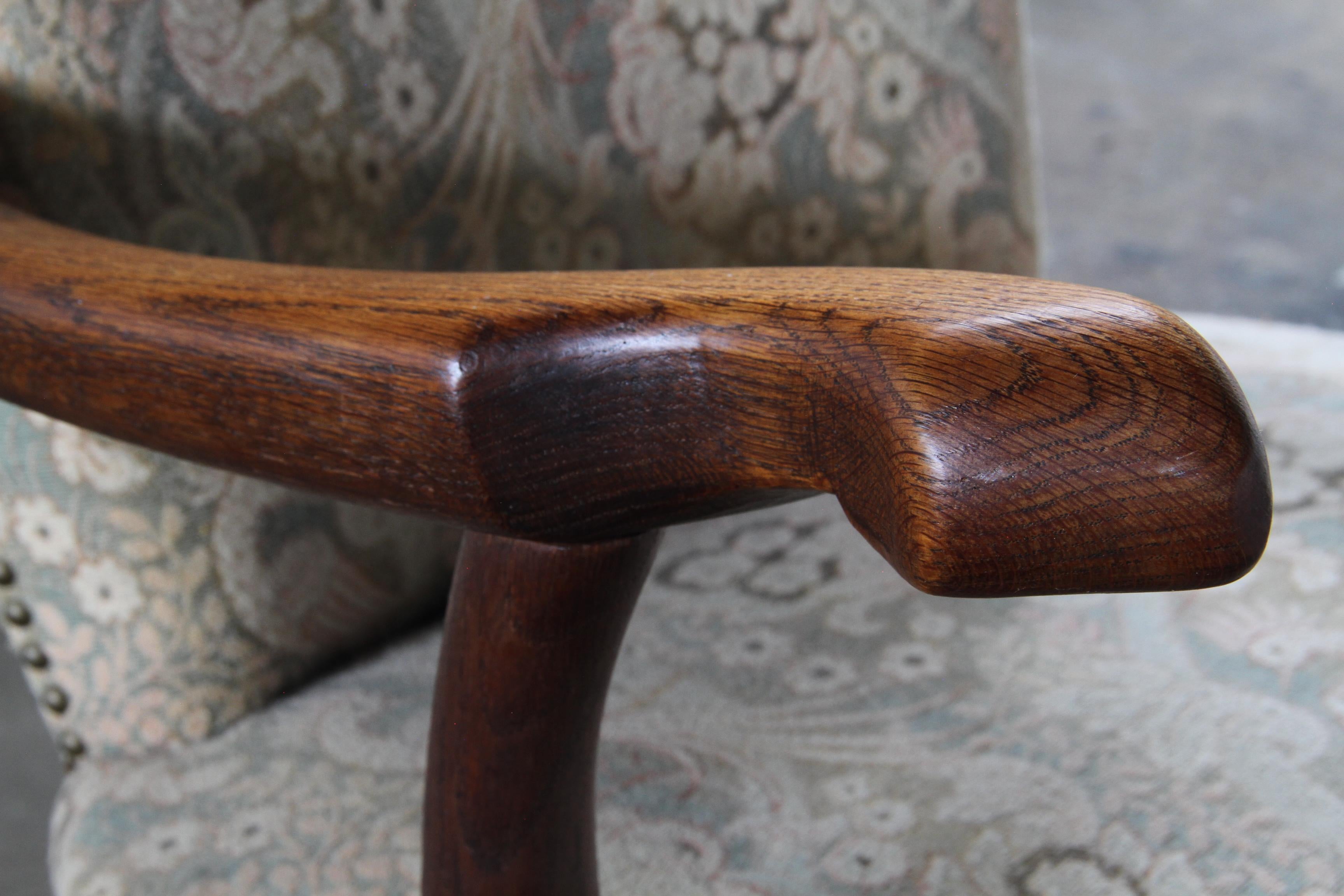 Vintage Danish Art Deco Pair of Armchairs in Massiv Eiche - 1940s im Angebot 2