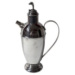 Vintage Danish Art Deco Silver Plated Cocktail Shaker von Prima Sølvplet