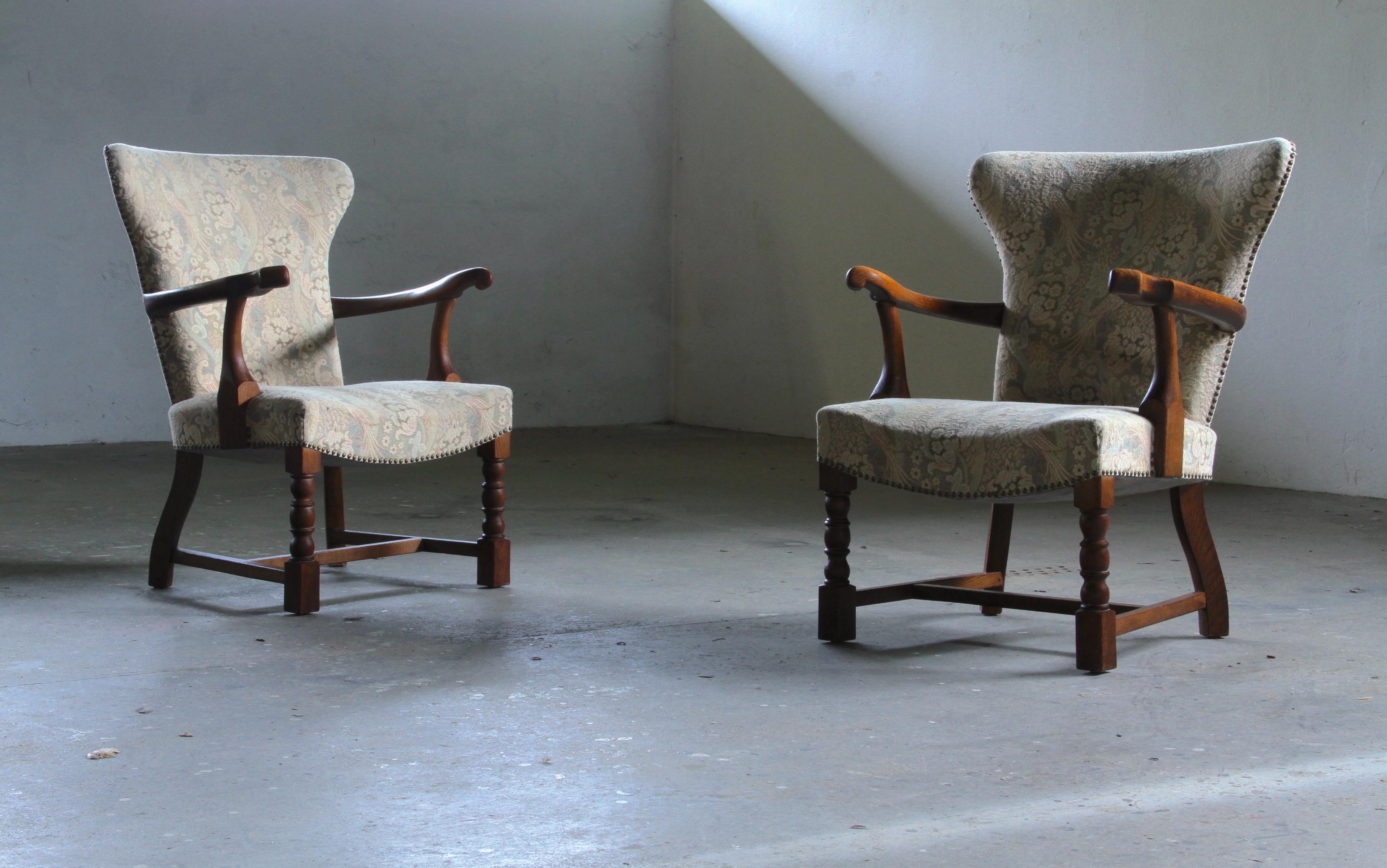 Sofá Art Decó danés vintage de roble - Años 40 en venta 8