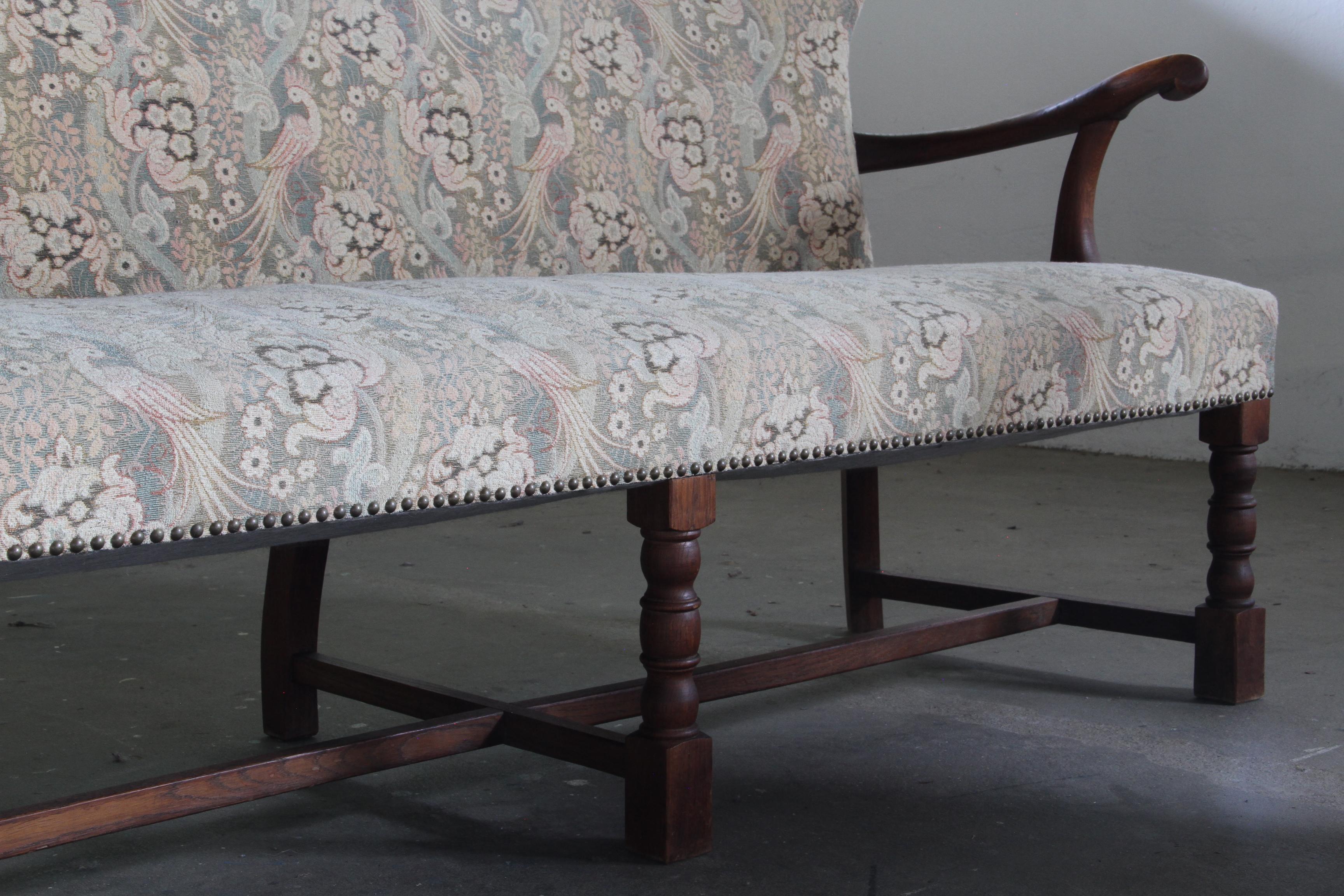 Sofá Art Decó danés vintage de roble - Años 40 en venta 10