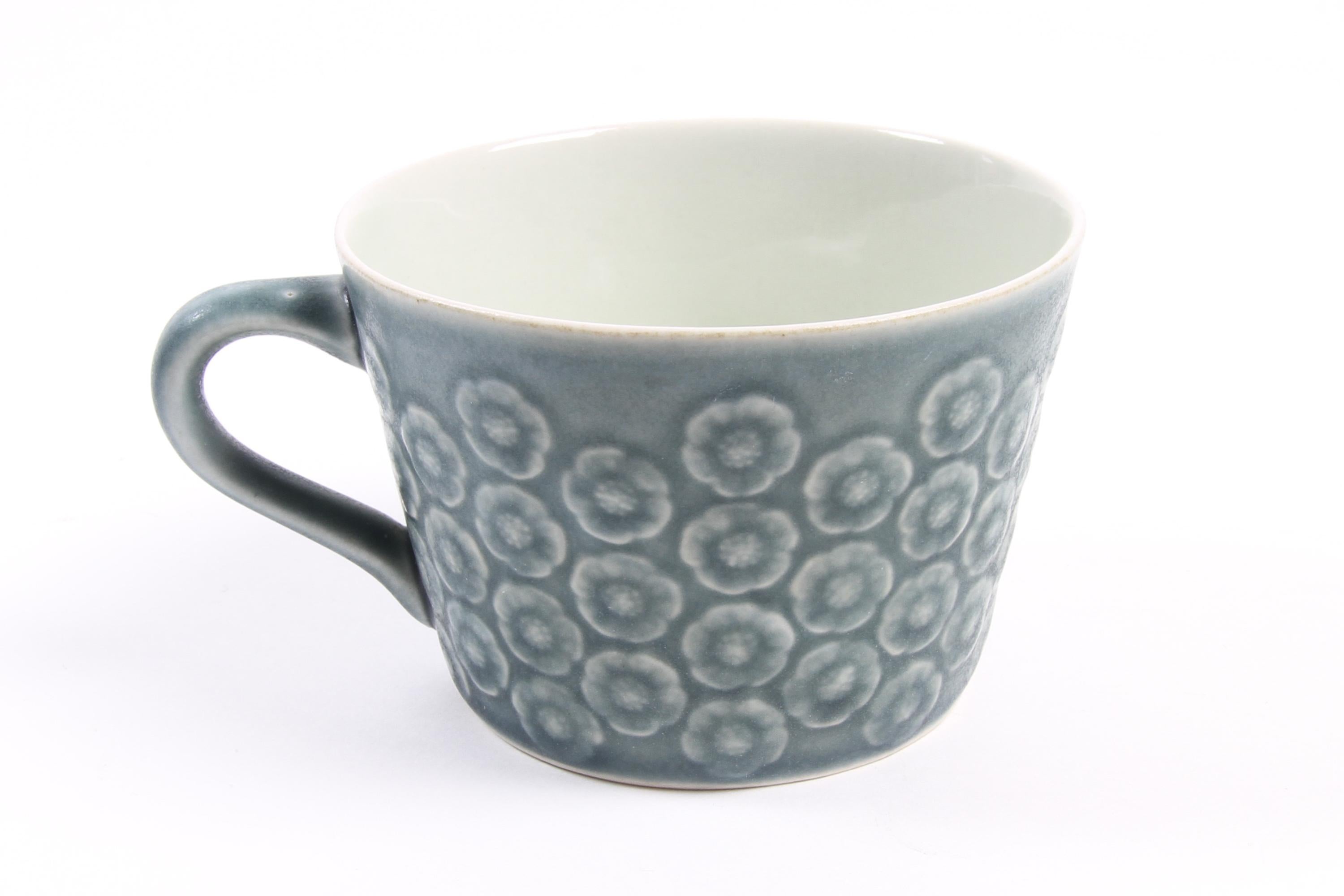 Ceramic Vintage Danish Azur Coffee/Tea Service Trio by Jens H. Quistgaard for Kronjyden