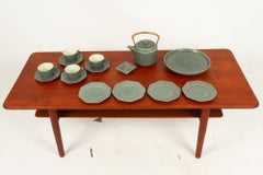 Vintage Danish Azur Stoneware Tea Set by J. H. Quistgaard