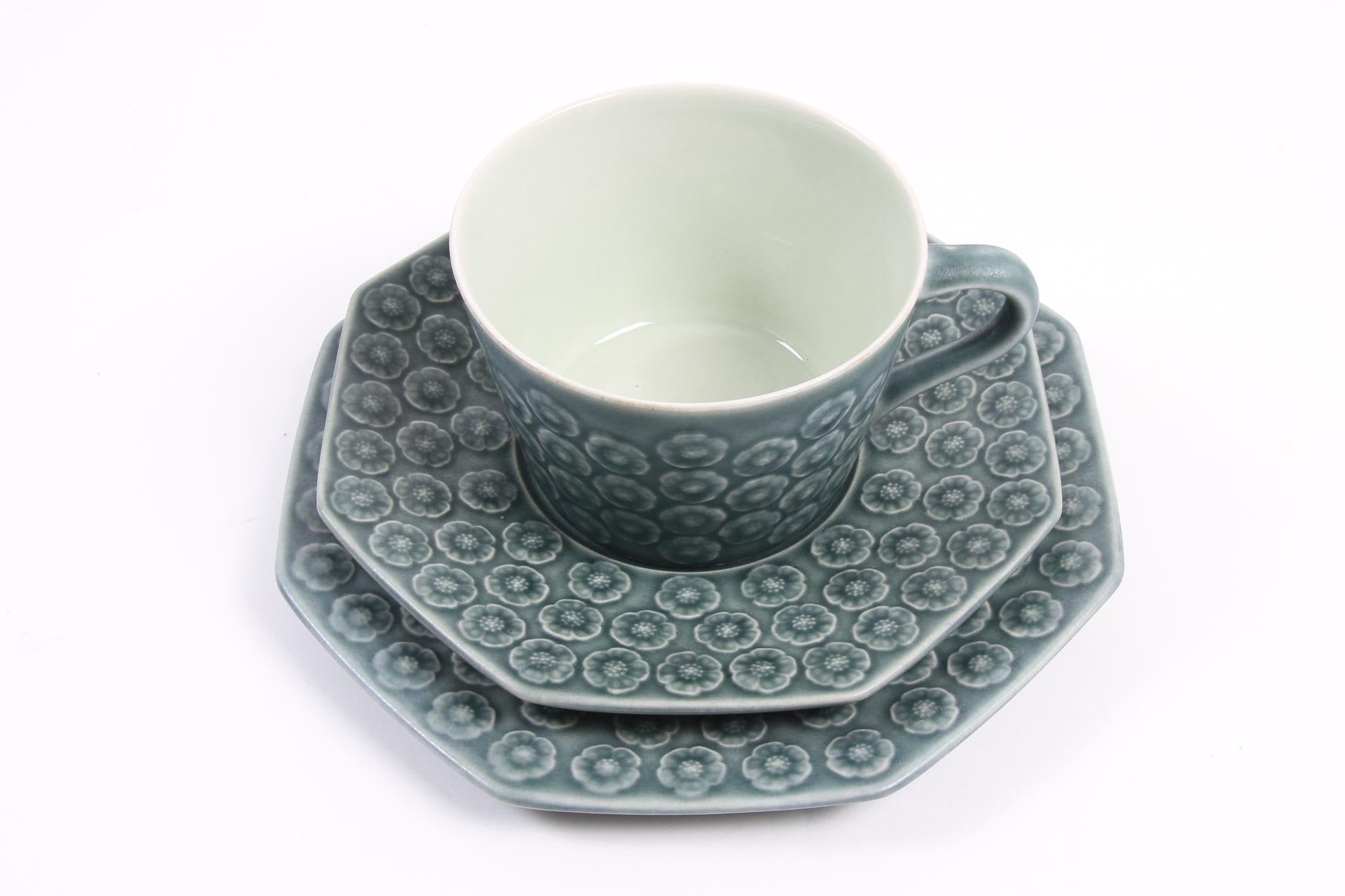 Vintage Danish Azur Stoneware Tea Set by J. H. Quistgaard In Good Condition In Asaa, DK