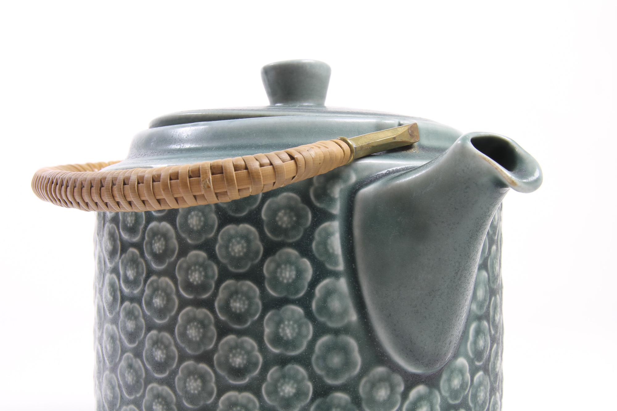 Dänische Azur-Teekanne aus Steingut im Vintage-Stil von Jens H. Quistgaard für Kronjyden, 1960er Jahre im Angebot 3