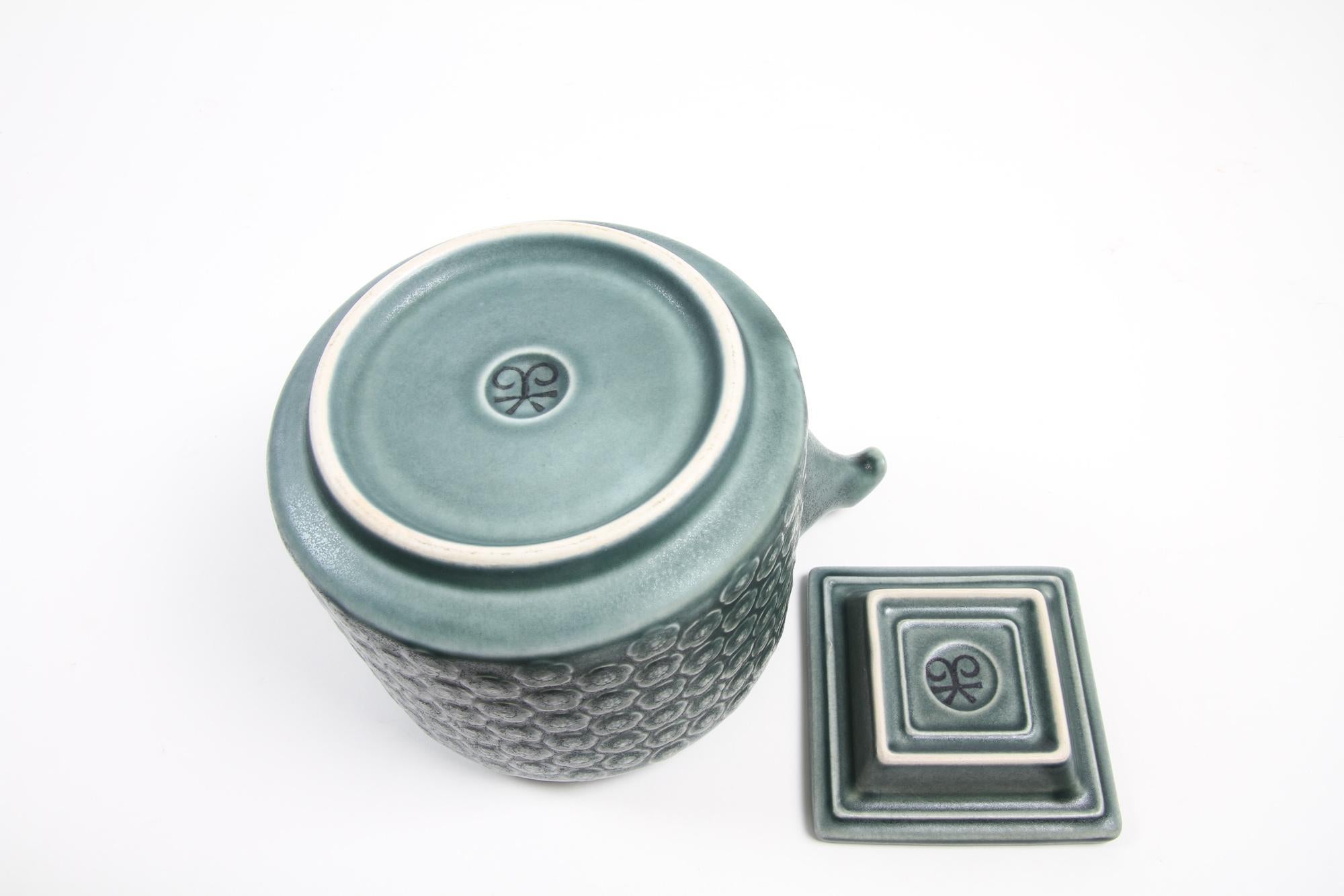 Vintage Danish Azur Stoneware Teapot by Jens H. Quistgaard for Kronjyden, 1960s 6