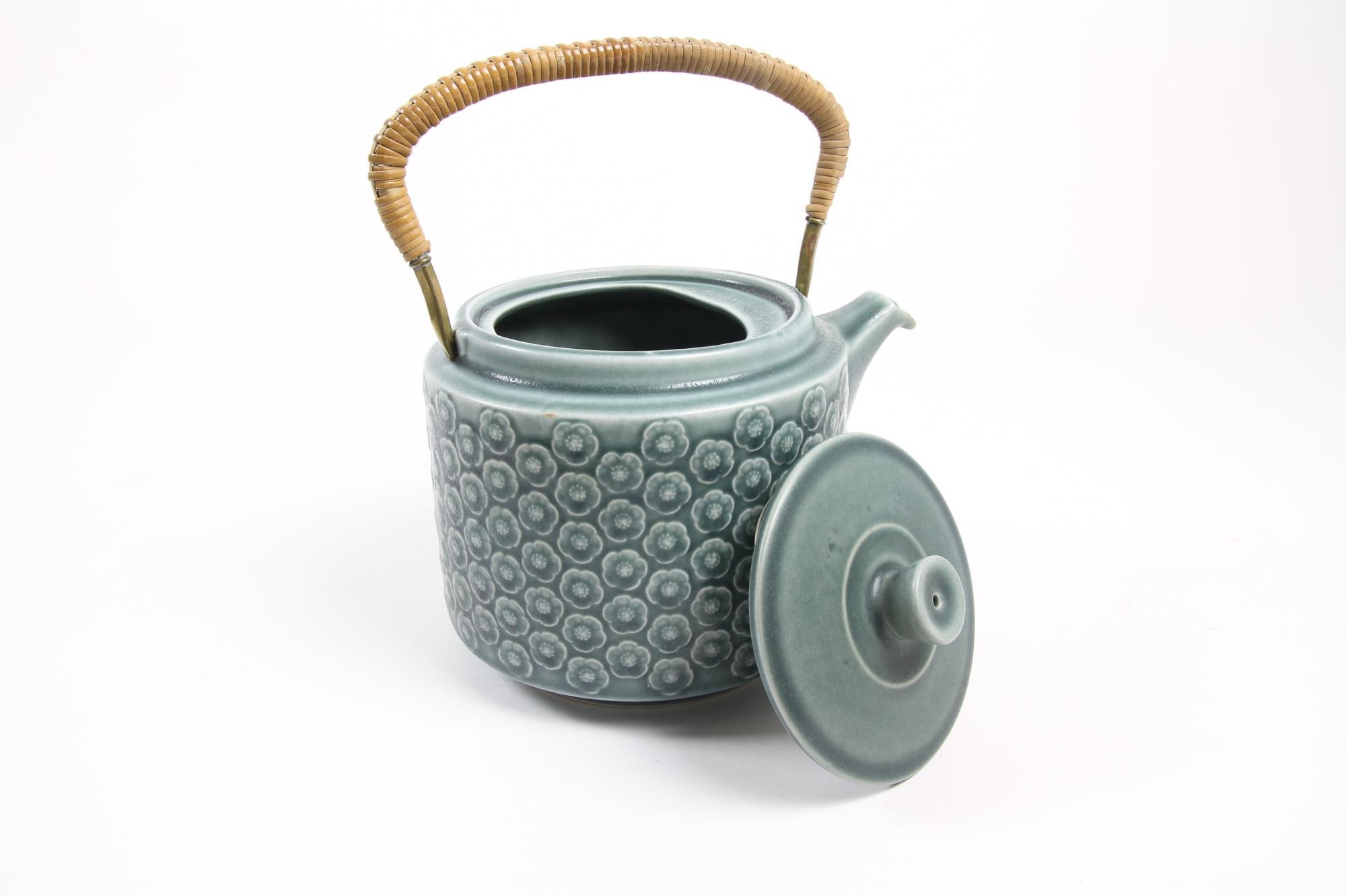 Mid-20th Century Vintage Danish Azur Stoneware Teapot by Jens H. Quistgaard for Kronjyden, 1960s For Sale