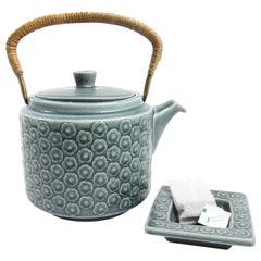 Retro Danish Azur Stoneware Teapot by Jens H. Quistgaard for Kronjyden, 1960s