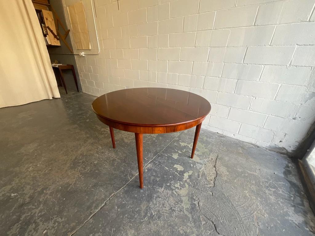 Vintage Danish Bernhard Pedersen & Søn Esstisch mit Blatt (Skandinavische Moderne) im Angebot