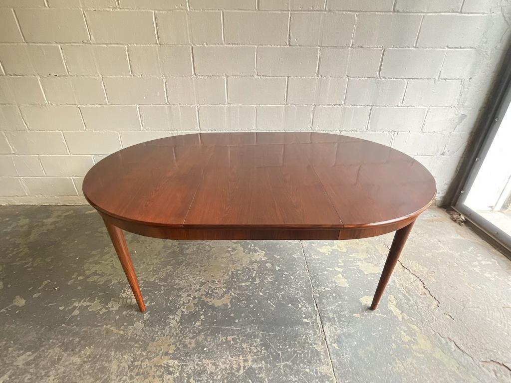 Vintage Danish Bernhard Pedersen & Søn Esstisch mit Blatt im Zustand „Gut“ im Angebot in Brooklyn, NY