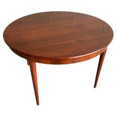 Vintage Danish Bernhard Pedersen & Søn Dining Table with Leaf