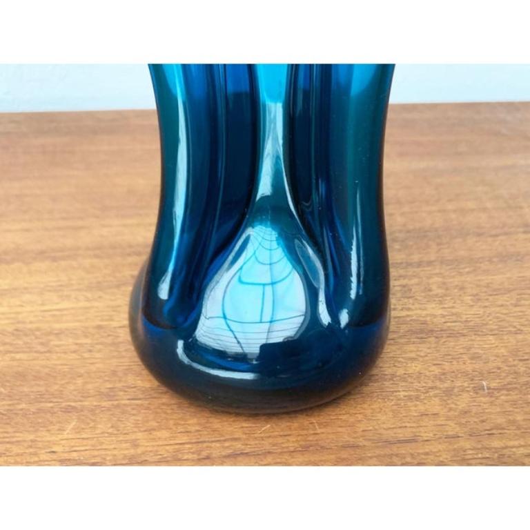 Bottiglia Kluk Kluk danese d'epoca in vetro blu di Holmegaard, anni '70 in vendita 6