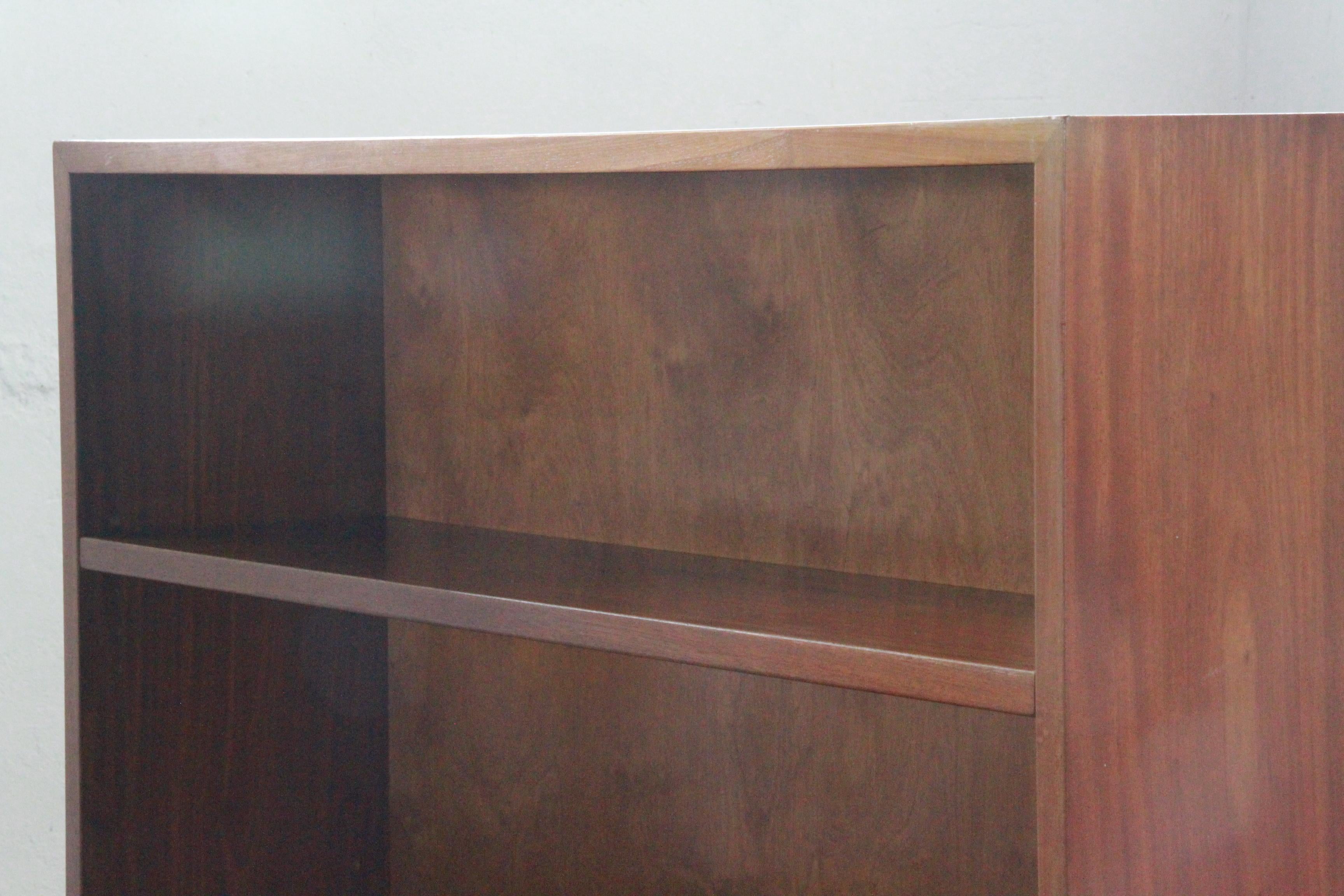 Wood Vintage Danish Book Shelf Case
