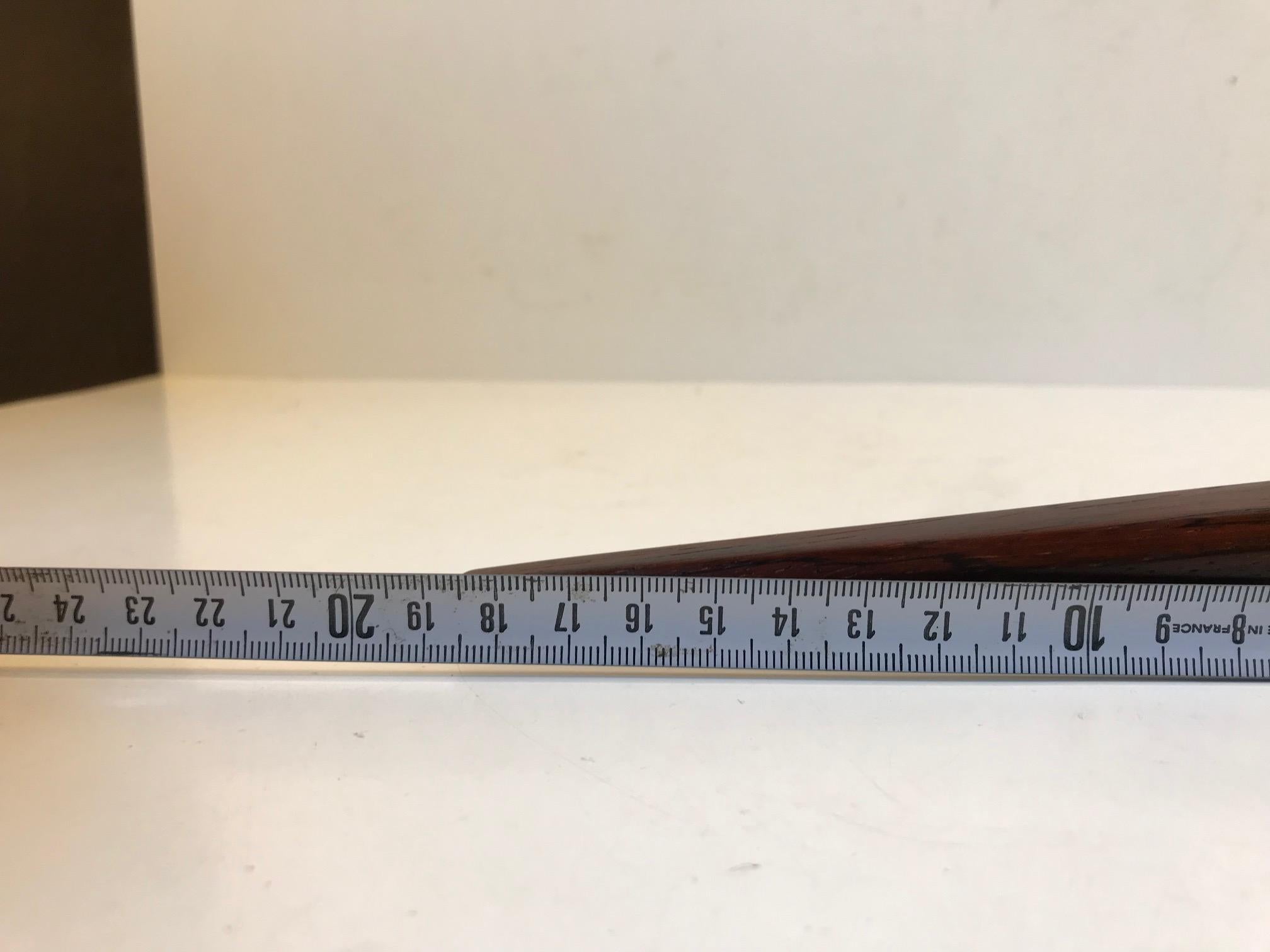 Vintage Danish Bottle Opener in Rosewood and Brass by Poul Knudsen, 1960s For Sale 2