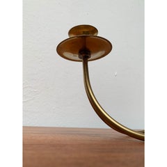 Vintage Danish Brass Candleholder, 1970s