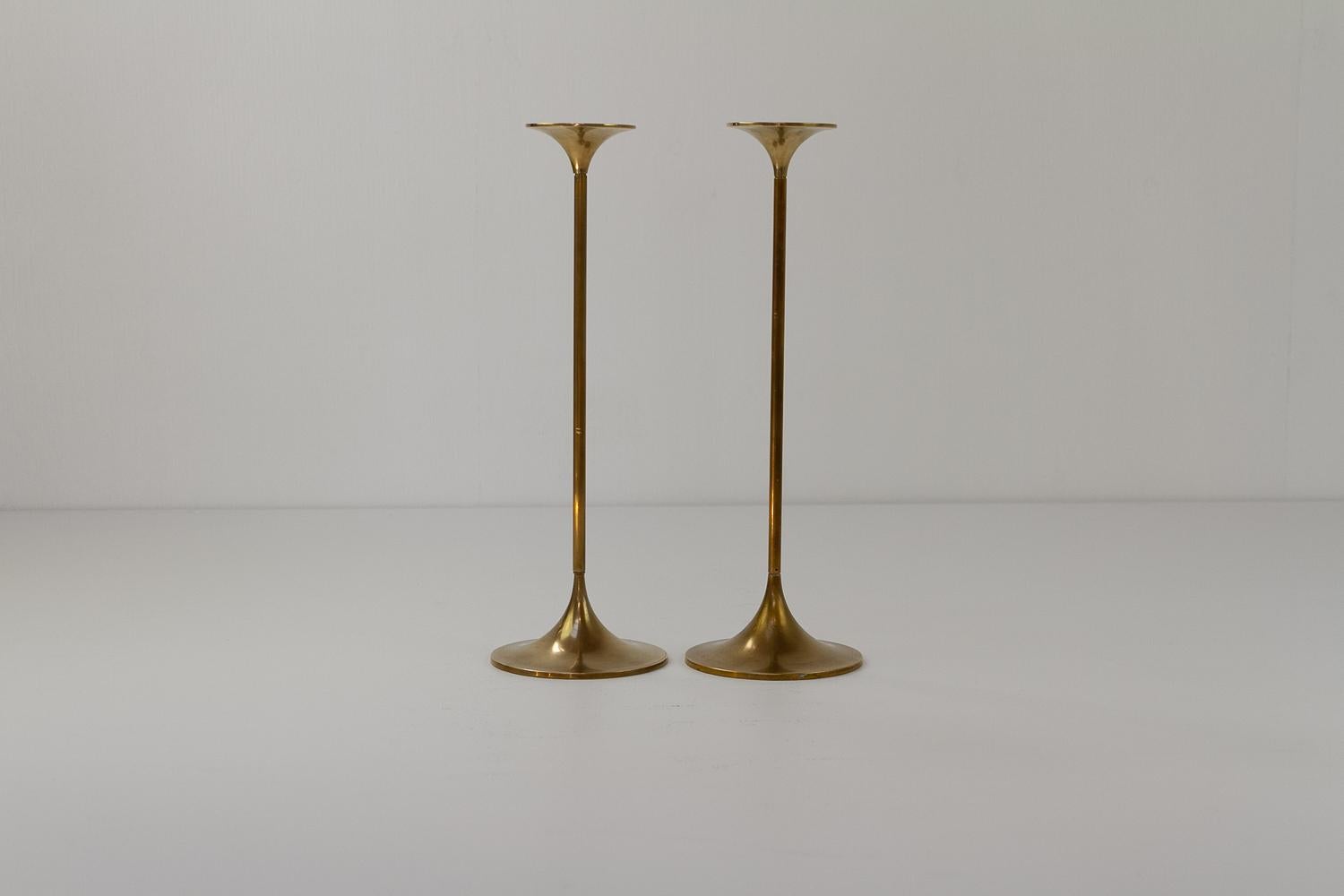 Vintage Danish Brass Candlesticks by Torben Ørskov 1960s. Set of 2. For Sale 5