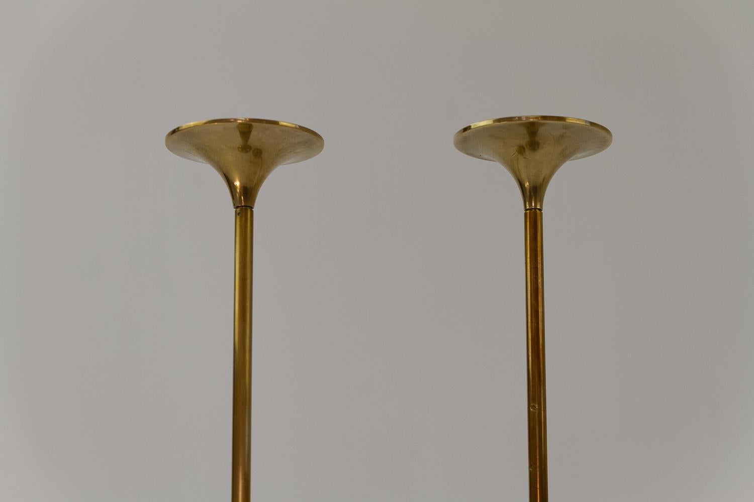 Vintage Danish Brass Candlesticks by Torben Ørskov 1960s. Set of 2. For Sale 6