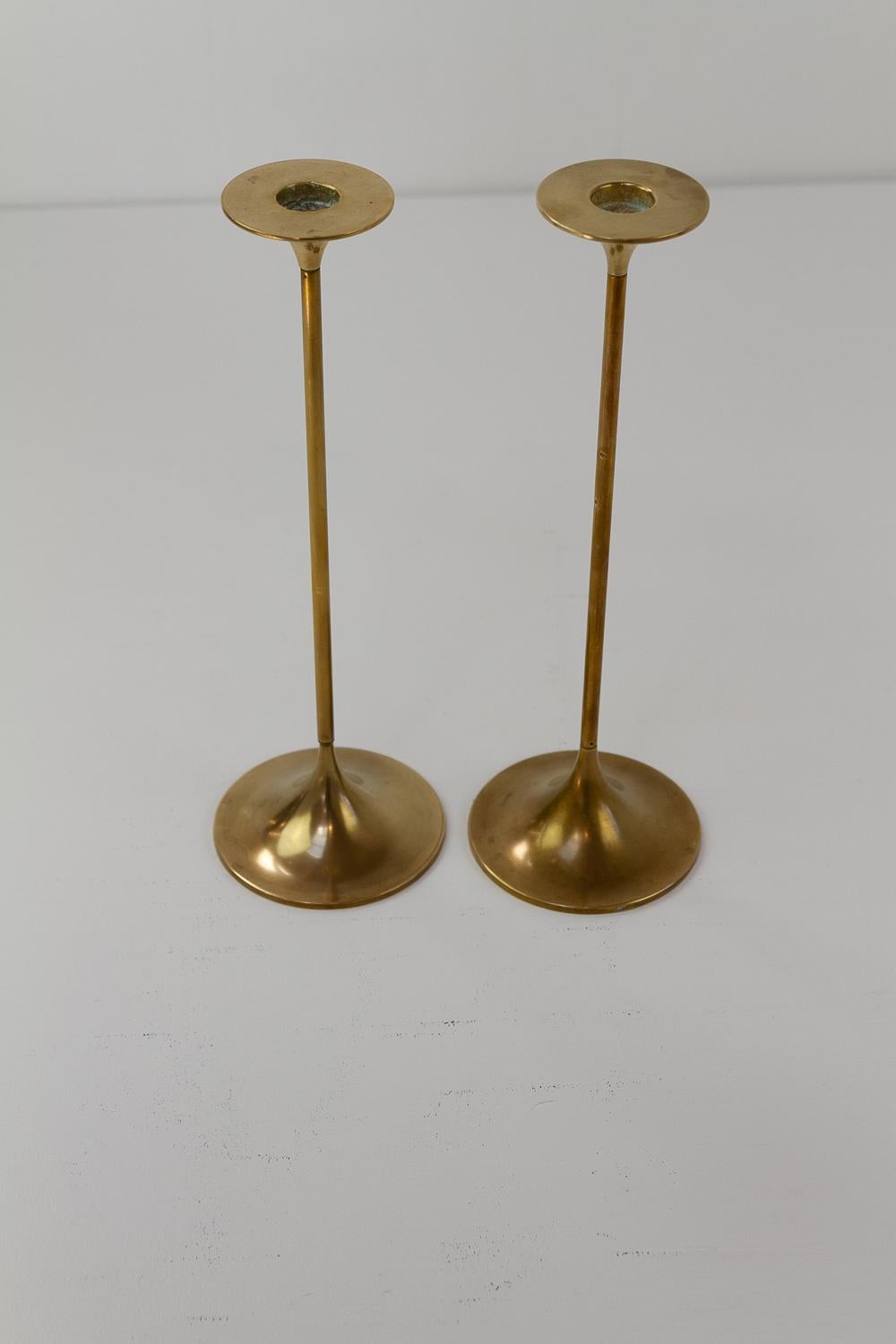 Vintage Danish Brass Candlesticks by Torben Ørskov 1960s. Set of 2. For Sale 7