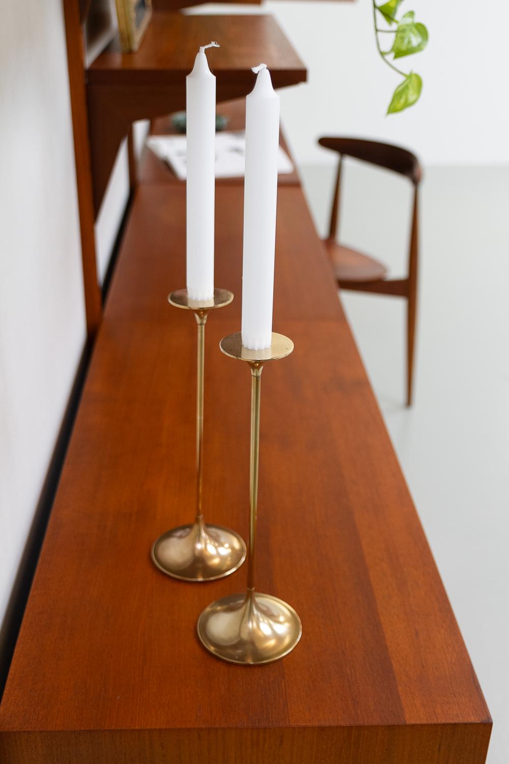 Vintage Danish Brass Candlesticks by Torben Ørskov 1960s. Set of 2. For Sale 13