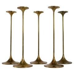 Chandeliers vintage danois en laiton par Torben Ørskov 1960s. Lot de 5.
