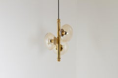 Vintage Danish Brass Ceiling Pendant 1970s