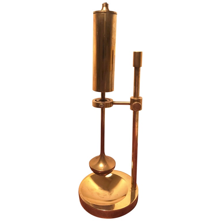 Vintage Danish Brass Oil Lamp Designed by Ilse Ammonsen at 1stDibs