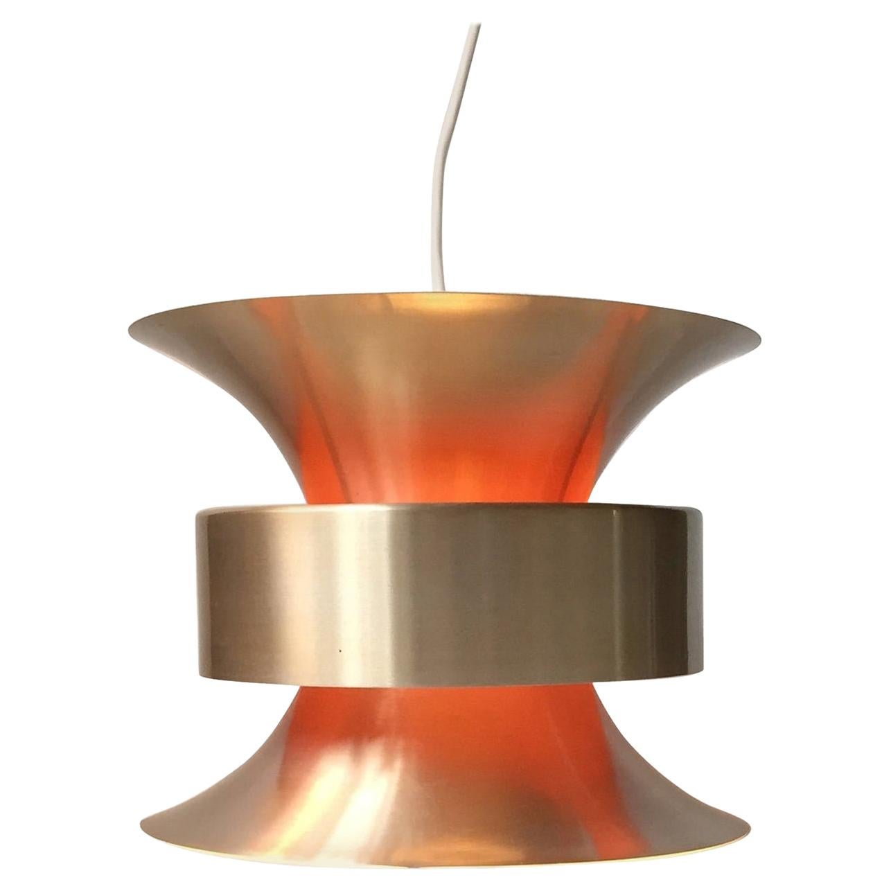 Vintage Danish Brass Pendant Light by Bent Nordsted for Lyskaer, 1970s