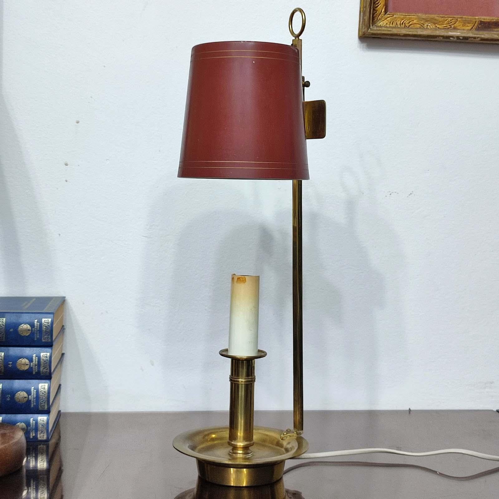 Vintage Danish Brass Reading Table Lamp by TH Valentiner Copenhagen In Good Condition For Sale In Bochum, NRW