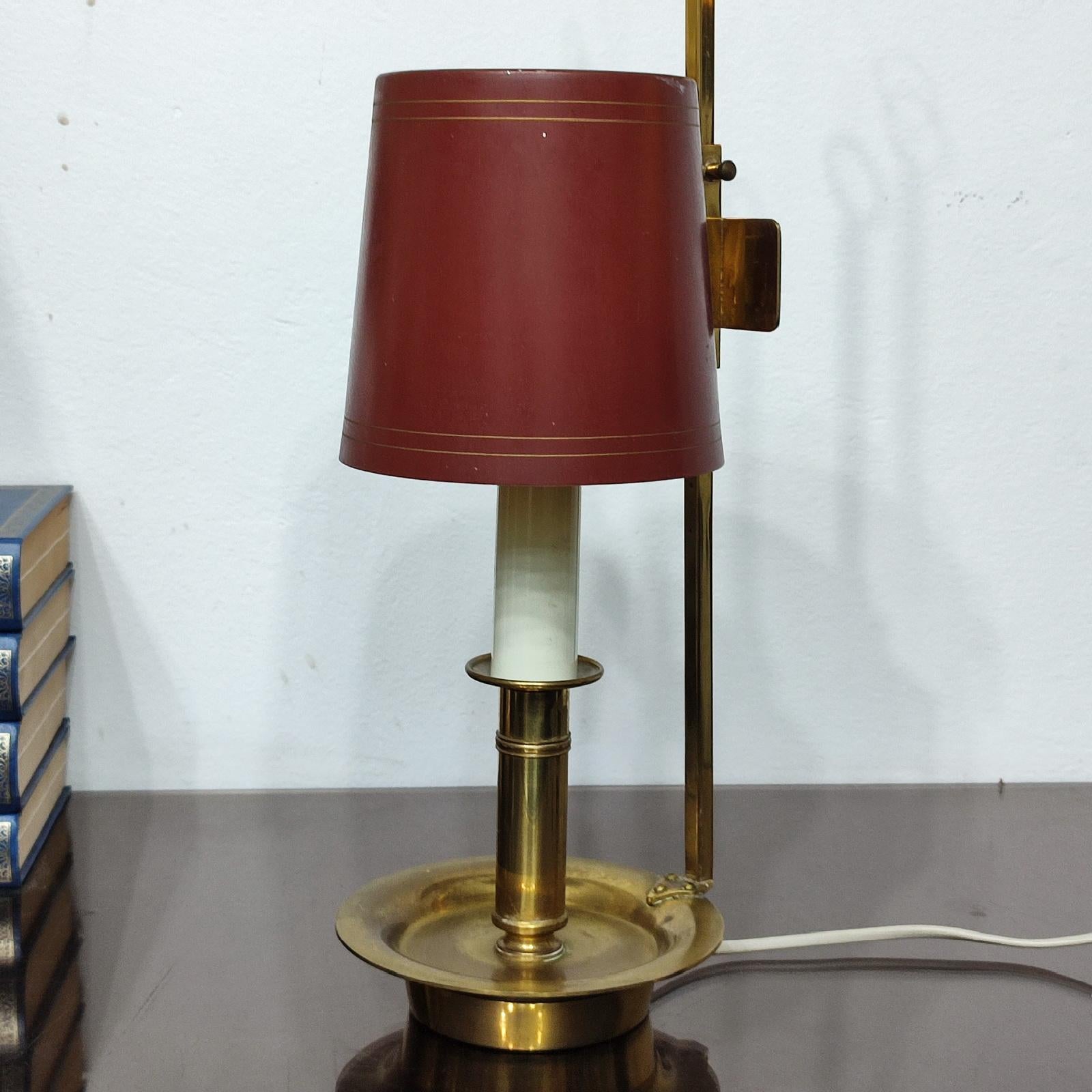 Vintage Danish Brass Reading Table Lamp by TH Valentiner Copenhagen For Sale 1