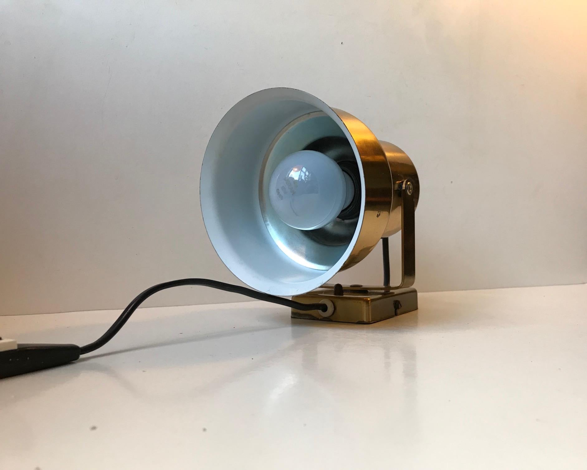 Vintage Danish Brass Sconce from ABO, 1970s In Good Condition In Esbjerg, DK