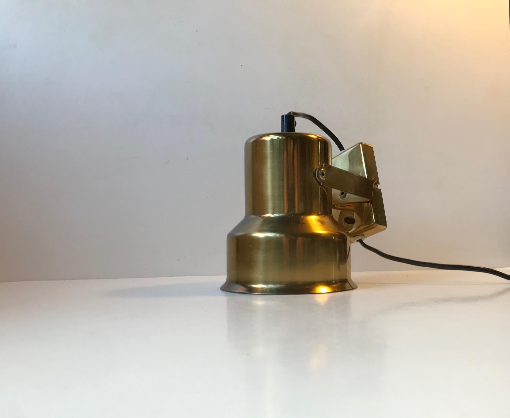 Vintage Danish Brass Sconce from ABO, 1970s 3