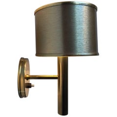 Vintage Danish Brass Wall Light, Sconce by Svend Mejlstrøm, 1970s