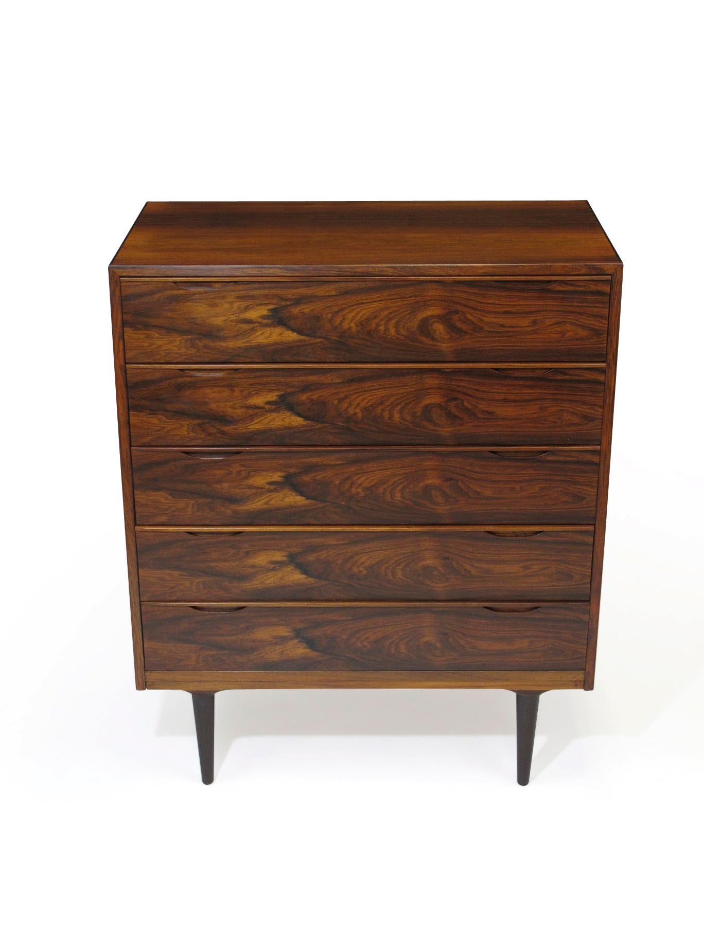 Vintage Danish Brazilian Rosewood Chest of Drawers In Excellent Condition In Oakland, CA